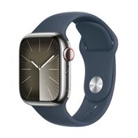 Đồng hồ thông minh Apple Watch S9 LTE 41mm viền thép không gỉ dây silicone