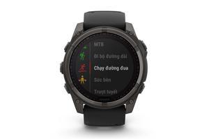 Đồng hồ thông minh Garmin Fenix 8 Sapphire Solar 51mm viền Titanium