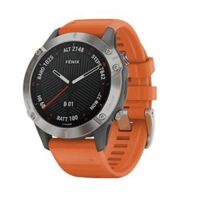 Đồng hồ thông minh Garmin Fenix 6 Sapphire - Titanium, dây Silicon