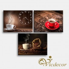 Đồng hồ tranh Coffe đậm đà Vicdecor DHT0220