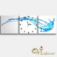 Đồng hồ tranh Dòng nước Vicdecor DHT0060