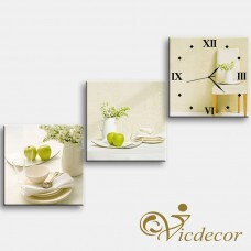 Đồng hồ tranh Hoa dại Vicdecor DHT0074