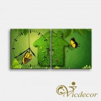 Đồng hồ tranh Ngôi nhà cỏ Vicdecor DHT0176