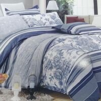 Bộ chăn ga gối bọc Cotton Satin Drap24 STF8 - 180x200x20cm