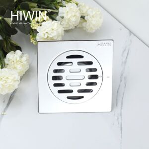 Ga thoát sàn ngăn mùi inox 304 ngõng trọng lực Hiwin FD-8210A kích thước mặt 120x120