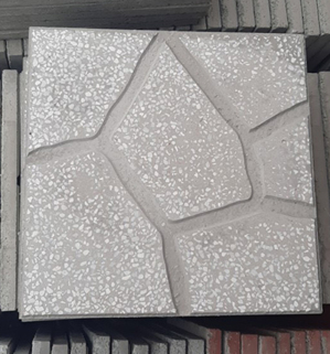 Gạch vỉa hè Terrazzo 40x40 đá xám ghi