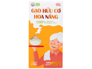 Gạo lứt hữu cơ Hoa Nắng hộp 2kg