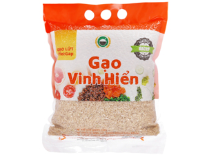 Gạo lứt Vinh Hiển túi 2kg