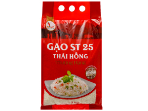 Gạo Thái Hồng ST25 thượng hạng túi 3kg