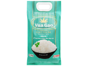 Gạo thơm Vua Gạo Đậm Đà túi 5kg