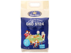 Gạo thơm Vua Gạo ST24 túi 5kg