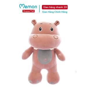 Gấu bông hà mã hồng đứng Memon 40 cm