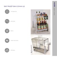 Giá gia vị Huge inox 304 bóng nan tròn H-GV1325