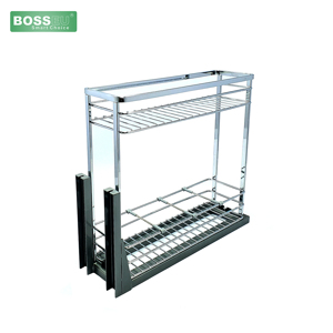 Giá gia vị inox nan dẹt mạ crom BossEU BS130G