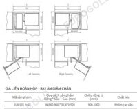 Giá liên hoàn hộp - Ray giảm chấn Eurogold EUM102 (Phải)