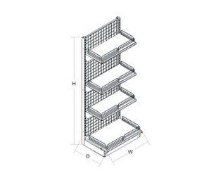 Giá siêu thị áp tường GST02