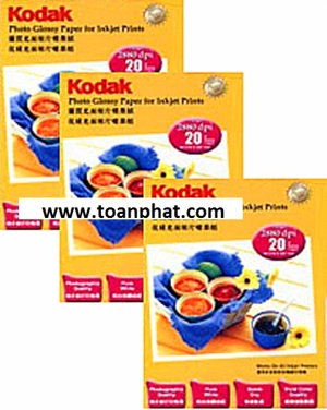 Giấy in ảnh Kodak chịu nước 2 mặt Khổ A6 - 260g (20 tờ/ tập)