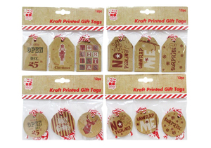 Giấy Tags in hình 12 cái 4 mẫu UBL XA8599