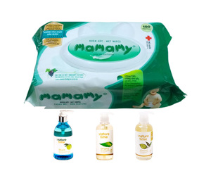 Giấy ướt Mamamy 100 tờ - có nắp không mùi