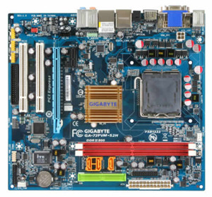 Bo mạch chủ - Mainboard Gigabyte GA-73PVM-S2H - Socket 775, NVIDIA GeForce 7100/nForce 630i, 2 x DIMM, Max 4GB, DDR2