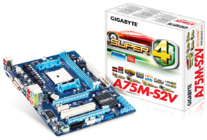 Bo mạch chủ - Mainboard Gigabyte GA-A75M-S2V - Socket FM1, AMD A75, 2 x DIMM, Max 64GB, DDR3