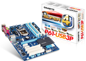 Bo mạch chủ - Mainboard Gigabyte GA-P61-USB3P (rev. 1.0) - Socket 1155, Intel H61, 4 x DIMM, Max 16GB, DDR3