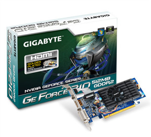 Card đồ họa (VGA Card) Gigabyte GV-N210OC-512I  -  NVIDIA GeForce 210, GDDR2, 512MB, 64 bit, PCI Express 2.0