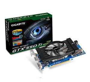 Card đồ họa (VGA Card) Gigabyte GV N550OC-1GI - GeForce GTX550Ti, GDDR5, 1GB,  192bit, PCI-E 2.0