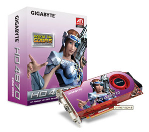 Card đồ họa (VGA Card) Gigabyte GV-R487-512H-B - ATI Radeon HD4870, 512MB, 256-bit, GDDR5, PCI Express 2.0 x16