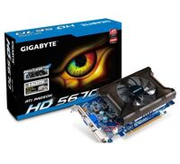 Card đồ họa (VGA Card) Gigabyte GV-R567D3-1GI - AMD Radeon HD 5670 GPU, DDR3 1GB, 128 bit, PCI-E 2.1