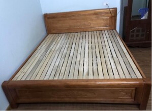 Giường gỗ xoan đào dài 1.8x2m giá rẻ GGN06