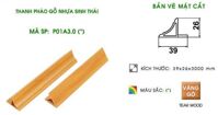 Gỗ nhựa Việt Pháp EcoplaST P02A3.0 Teak 30x50mm