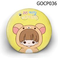 Gối tròn Cô bé gấu nâu - GOCP036