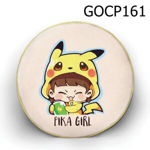 Gối tròn Cô bé pikachu - GOCP161