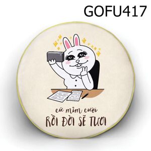 Gối tròn Cứ mỉm cười  - GOFU417