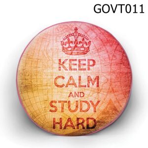 Gối tròn Keep calm and study hard - GOVT011