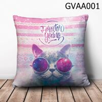 Gối tròn mèo đeo kính - GVAA001