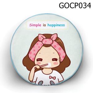 Gối tròn Simple is happiness - GOCP034