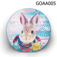 Gối tròn Thỏ quàng khăn cổ - GOAA005