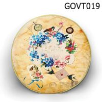 Gối tròn vòng hoa và chim - GOVT019