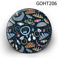 Gối tròn vương miện ngọc trai - GOHT206