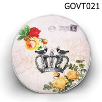 Gối tròn vương miện và chim - GOVT021