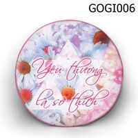 Gối tròn Yêu thương là sở thích - GOGI006