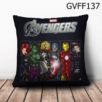 Gối vuông biệt đội Avengers nền đen - GVFF137