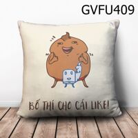 Gối vuông Bố thí cho cái like - GVFU409