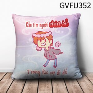 Gối vuông Cần tìm người chia sẻ - GVFU352