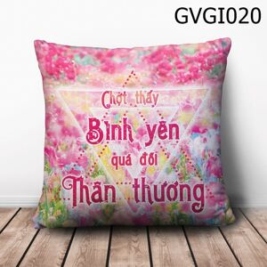 Gối vuông Chợt thấy bình yên quá đỗi thân thương - GVGI020