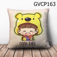 Gối vuông cô bé gấu Pooh - GVCP163