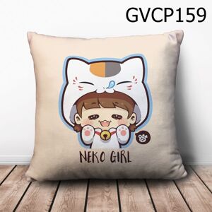 Gối vuông cô bé mèo - GVCP159