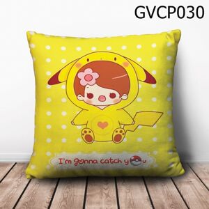 Gối vuông Cô bé Pikachu - GVCP030